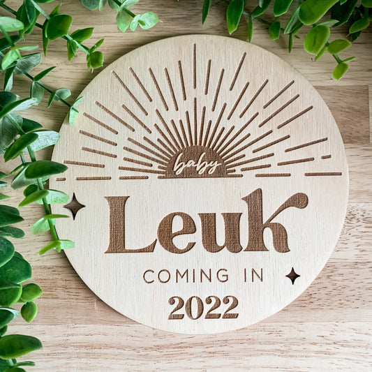 Baby Name Sign / Baby Photo Prop / Pregnancy Announcement / Wooden Sign