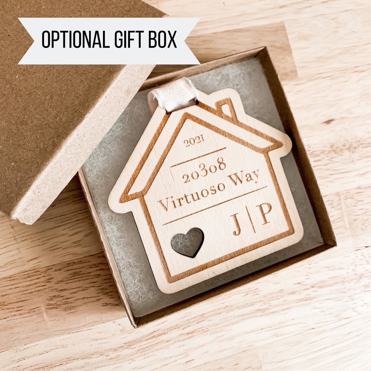 New House Christmas Ornament / Christmas Gift for Couple / Home Keepsake / New Address Ornament / Personalized Gift