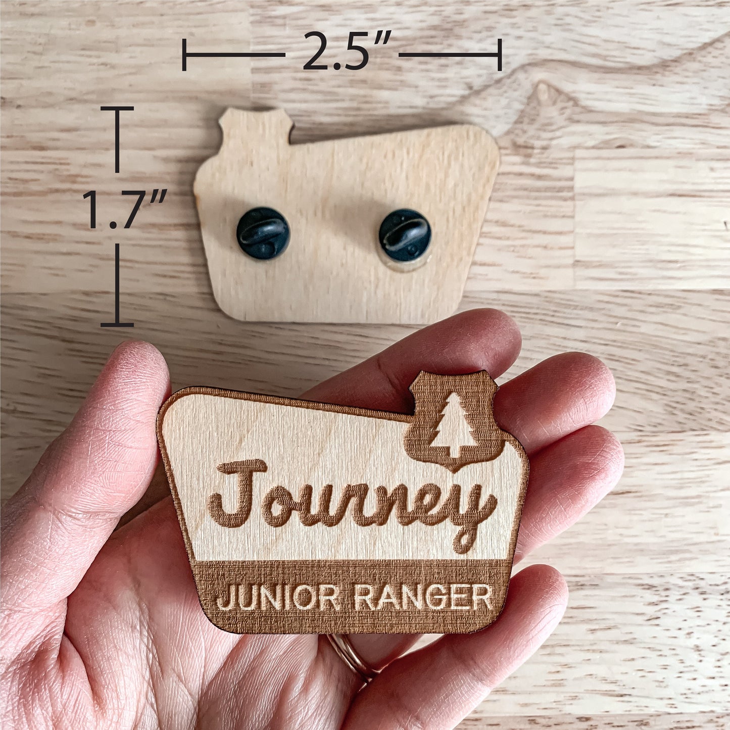 National Park Pin / Junior Ranger Pin / Custom Wooden Pin / National Forest Pin / National Park Gift