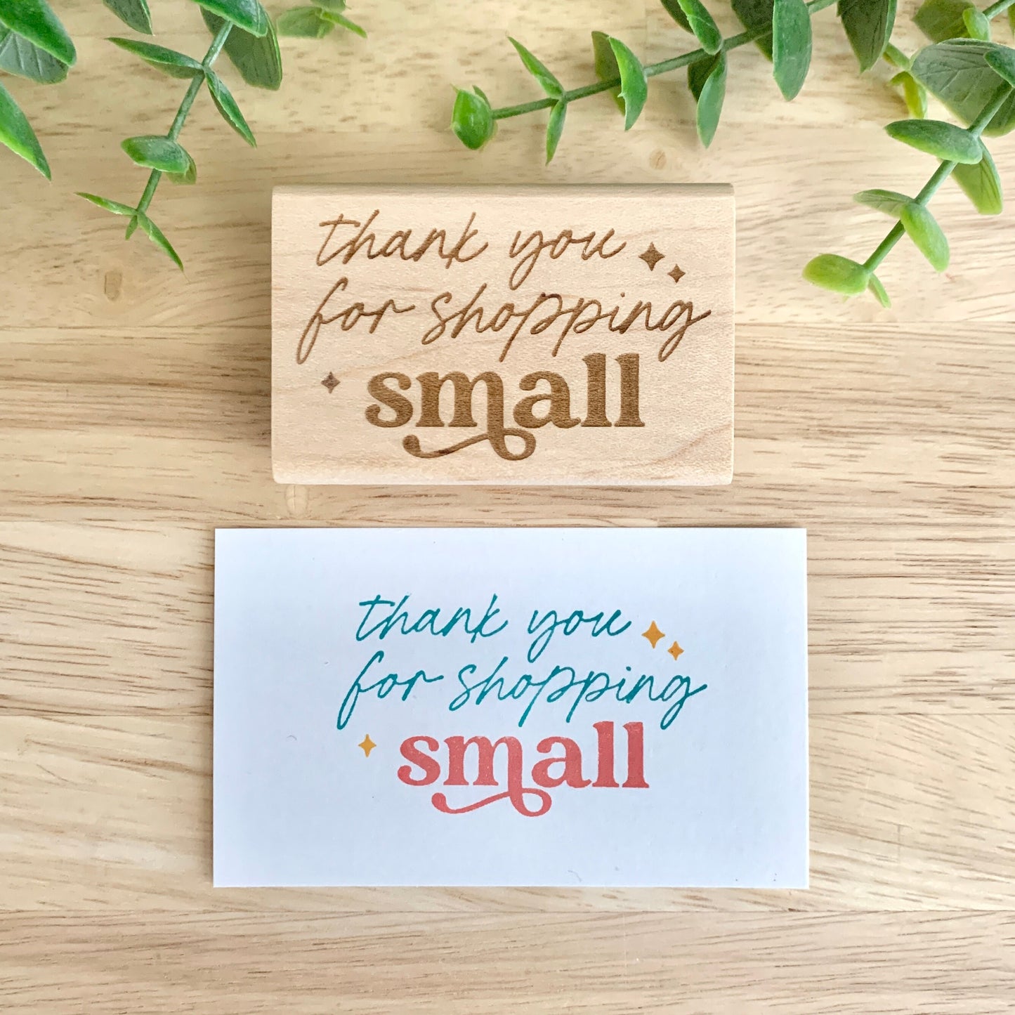Thank You for Shopping Small Rubber Stamp | Business Branding Stamp | Packaging Stamp