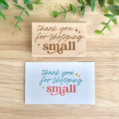 Thank You for Shopping Small Rubber Stamp | Business Branding Stamp | Packaging Stamp
