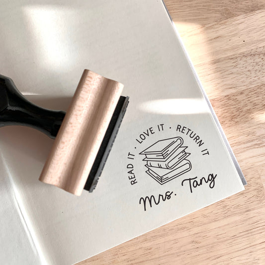 Read It Love It Return It Stamp | Custom Book Stamp | Personalized Bookplate | Teacher Stamp | Classroom Library Stamp