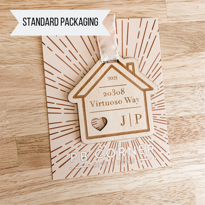 New House Christmas Ornament / Christmas Gift for Couple / Home Keepsake / New Address Ornament / Personalized Gift