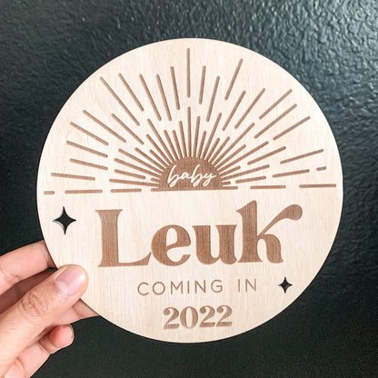 Baby Name Sign / Baby Photo Prop / Pregnancy Announcement / Wooden Sign