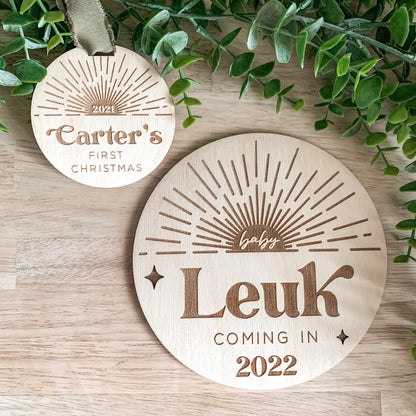 Baby Name Sign / Baby Photo Prop / Pregnancy Announcement / Wooden Sign