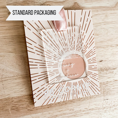 Boho Couple Names Christmas Ornament | Sun Beam