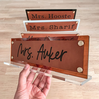 Desk Name Plate / Teacher Name Plate / Personalized Name Sign / Office Desk Decor / Teacher Appreciation Gift / Gift for Her / Gift for Him