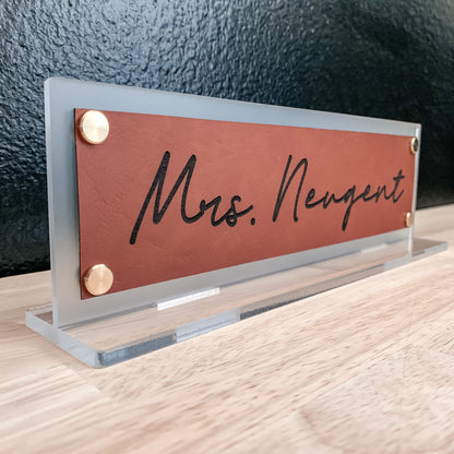 Desk Name Plate / Teacher Name Plate / Personalized Name Sign / Office Desk Decor / Teacher Appreciation Gift / Gift for Her / Gift for Him