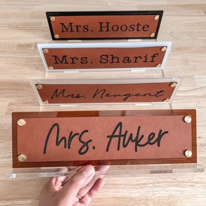 Desk Name Plate / Teacher Name Plate / Personalized Name Sign / Office Desk Decor / Teacher Appreciation Gift / Gift for Her / Gift for Him
