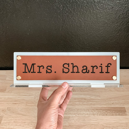 Desk Name Plate / Teacher Name Plate / Personalized Name Sign / Office Desk Decor / Teacher Appreciation Gift / Gift for Her / Gift for Him