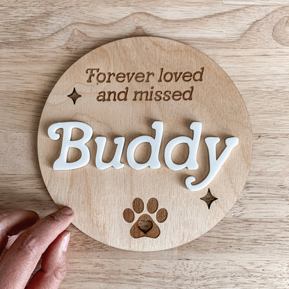 Pet Memorial Sign / Dog Memorial Gift / Cat Memorial Gift / Pet Remembrance Gift / Memorial Plaque / Pet Sympathy Gift / Pet Loss