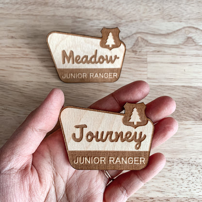 National Park Pin / Junior Ranger Pin / Custom Wooden Pin / National Forest Pin / National Park Gift