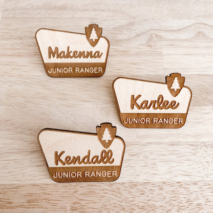 National Park Pin / Junior Ranger Pin / Custom Wooden Pin / National Forest Pin / National Park Gift