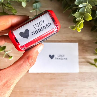 Clothing Stamp | Name Stamp for Clothing | Daycare Fabric Stamp | Love Heart Stamp | Kids Clothing Stamp | Camp Stamp