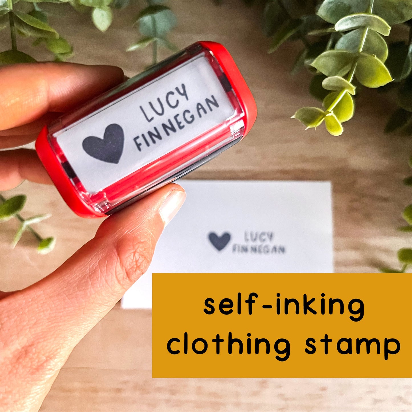 Clothing Stamp | Name Stamp for Clothing | Daycare Fabric Stamp | Love Heart Stamp | Kids Clothing Stamp | Camp Stamp