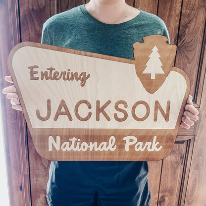 National Park Sign / Baby Name Sign / Last Name Sign / Wooden Name Sign / Baby Announcement Sign / Family Name Sign