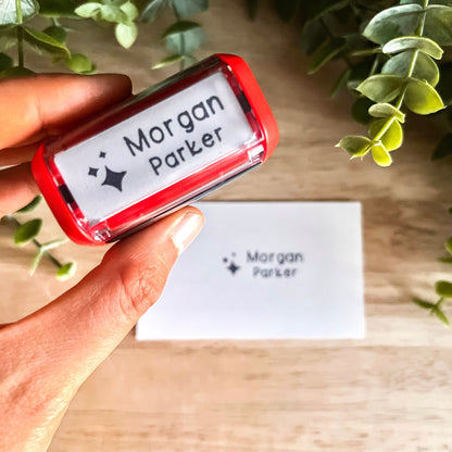 Clothing Stamp | Name Stamp for Clothing | Daycare Fabric Stamp | Stars & Sparkles Stamp | Kids Clothing Stamp | Camp Stamp | Clothing Label