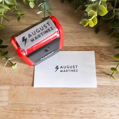 Clothing Stamp | Name Stamp for Clothing | Daycare Fabric Stamp | Lightning Bolt Stamp | Kids Clothing Stamp | Camp Stamp | Clothing Label
