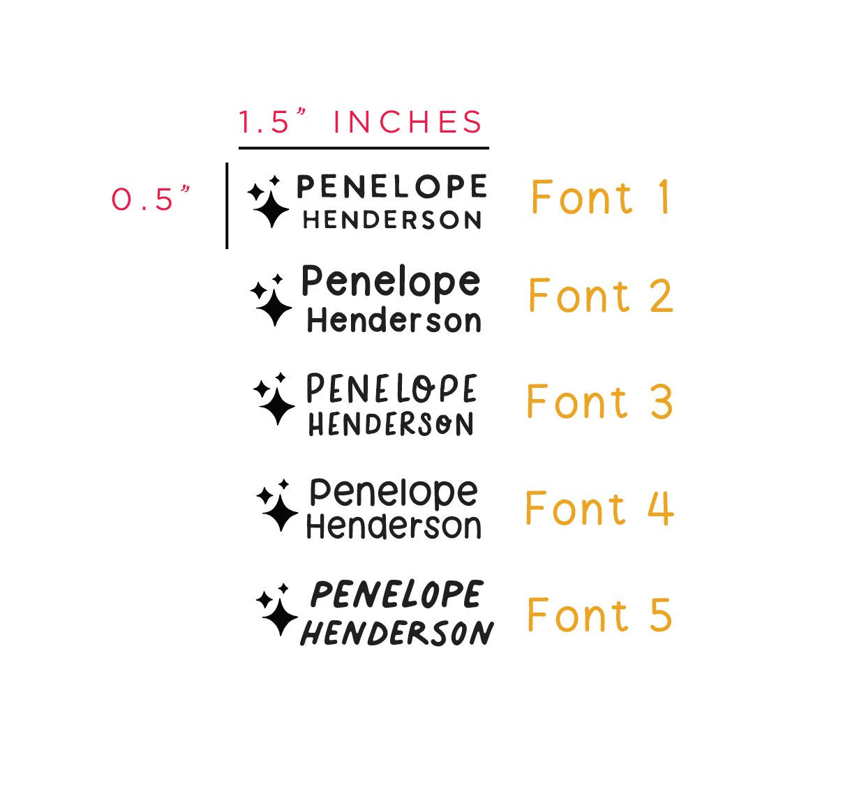 Clothing Stamp | Name Stamp for Clothing | Daycare Fabric Stamp | Stars & Sparkles Stamp | Kids Clothing Stamp | Camp Stamp | Clothing Label