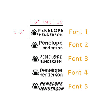Clothing Stamp | Name Stamp for Clothing | Daycare Fabric Stamp | Onigiri Stamp | Kids Clothing Stamp | Camp Stamp | Clothing Label