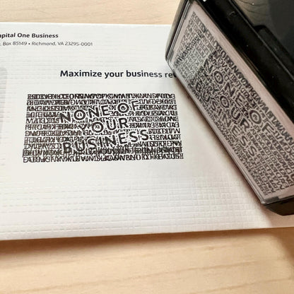 Self-Inking Blackout Stamp | Address Redaction Stamp | Identity Theft Protection Stamp | Privacy Blocker