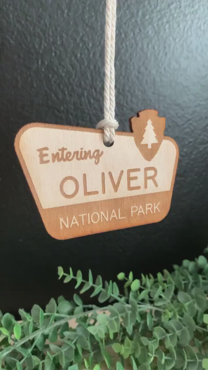 National Park Christmas Wooden Ornament | National Forest | Personalized Name | Valentine's Day Tags, Easter Tags, Backpack Tags, Bag Tags