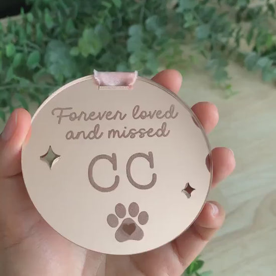 Forever Loved and Missed Personalized Pet Christmas Ornament