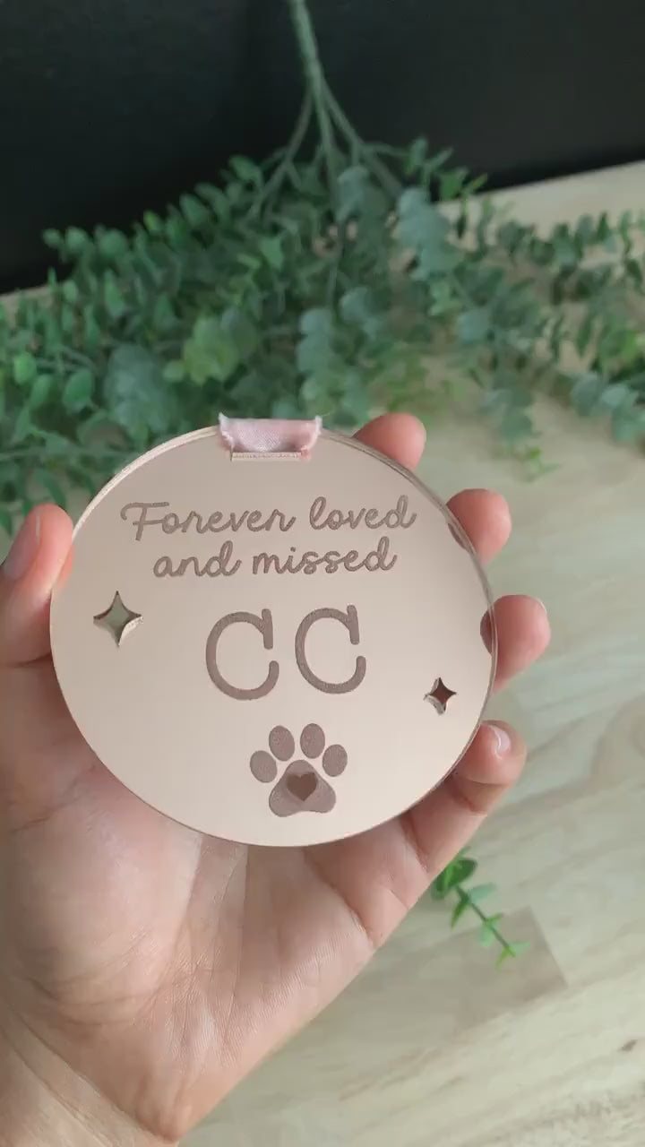 Forever Loved and Missed Personalized Pet Christmas Ornament