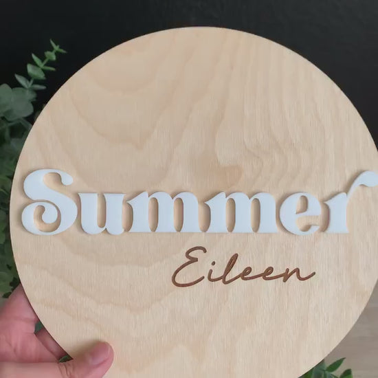 Baby Name Sign / Baby Photo Prop / Pregnancy Announcement / Custom Baby Name Sign