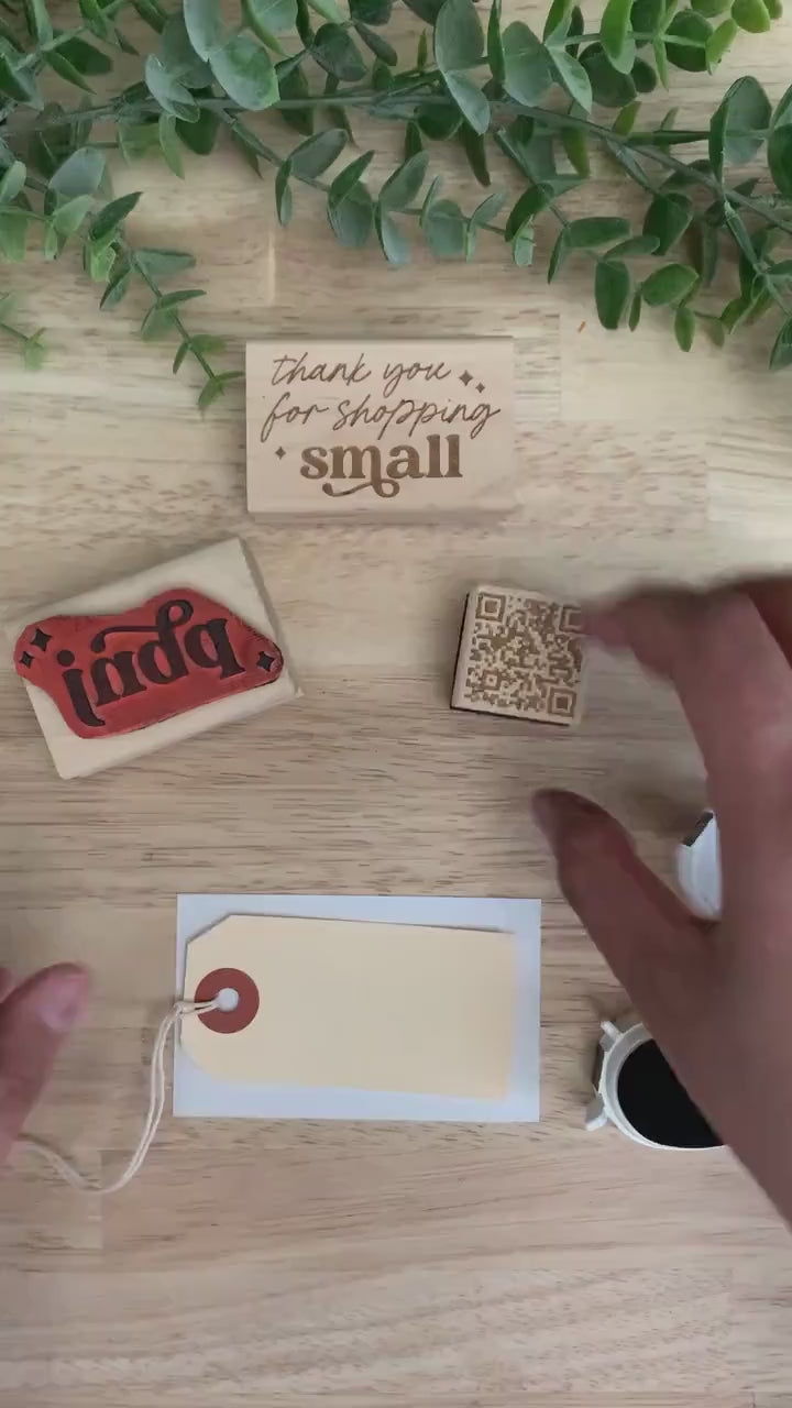 QR Code Rubber Stamp | Business Branding Stamp | Custom Packaging Stamp