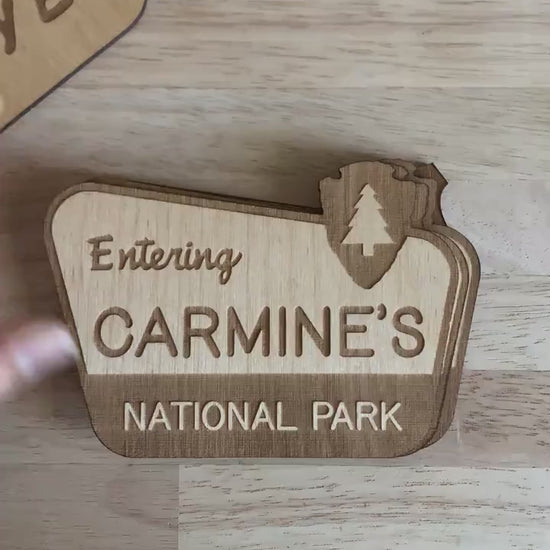 National Park Sign / Baby Name Sign / Last Name Sign / Wooden Name Sign / Baby Announcement Sign