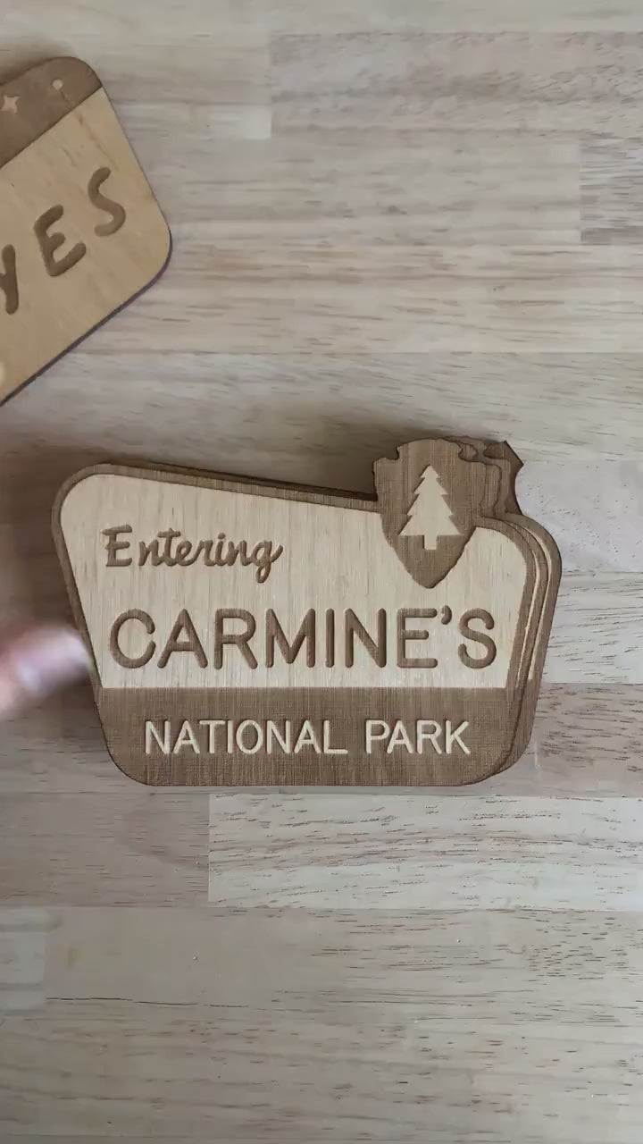 National Park Sign / Baby Name Sign / Last Name Sign / Wooden Name Sign / Baby Announcement Sign