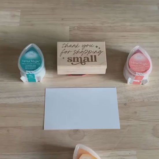 Thank You for Shopping Small Rubber Stamp | Business Branding Stamp | Packaging Stamp