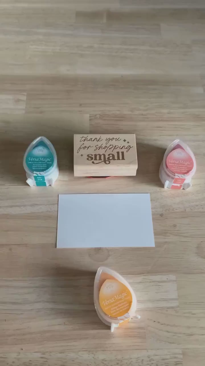 Thank You for Shopping Small Rubber Stamp | Business Branding Stamp | Packaging Stamp
