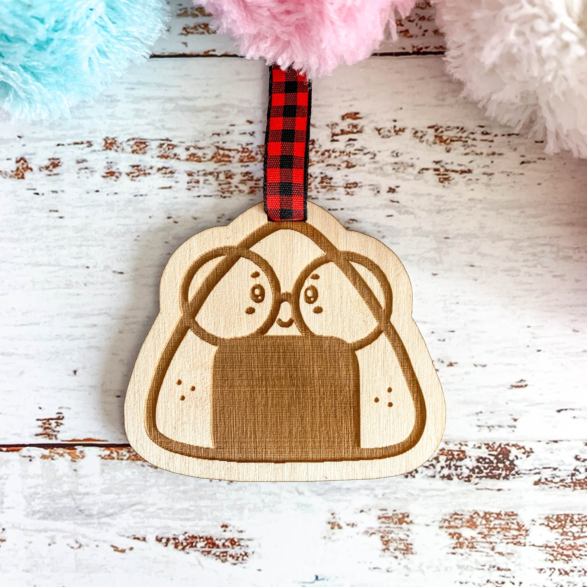Boba | Bao | Onigiri | Taco Wood Ornament | Christmas | Valentine's Day Tags, Easter Tags, Backpack Tags, Bag Tags