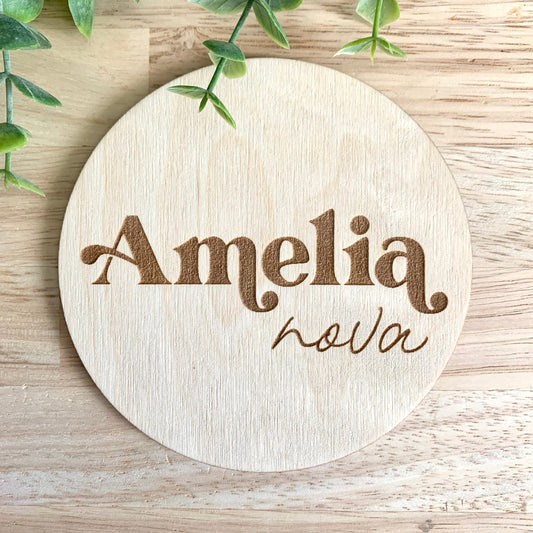 Baby Name Sign / Baby Photo Prop / Pregnancy Announcement / Wooden Sign