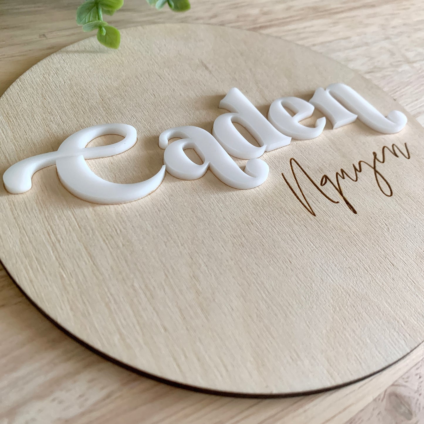 Baby Name Sign / Baby Photo Prop / Pregnancy Announcement / Wooden and Acrylic Signs