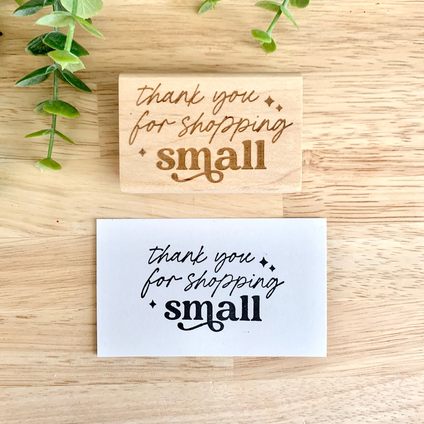 Thank You for Shopping Small Rubber Stamp | Business Branding Stamp | Packaging Stamp