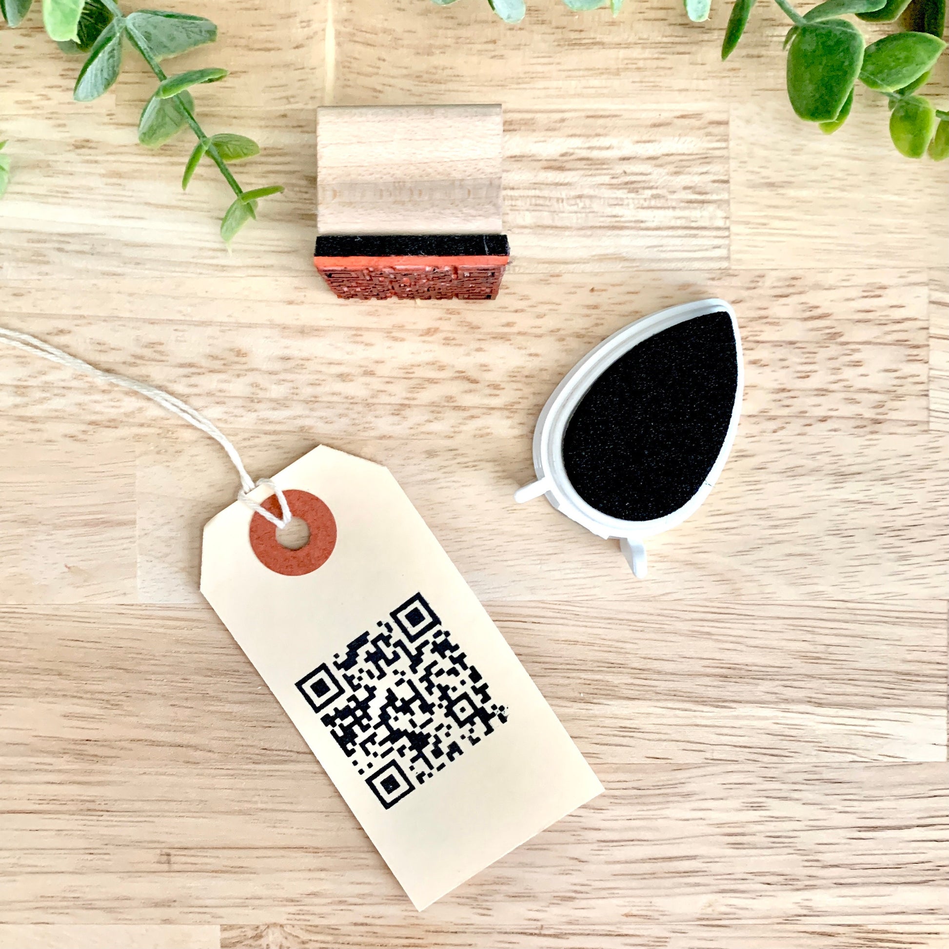QR Code Rubber Stamp | Business Branding Stamp | Custom Packaging Stamp