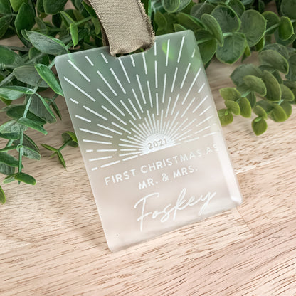 First Christmas as Mr. & Mrs. Christmas Ornament | Sun Beam | 2021