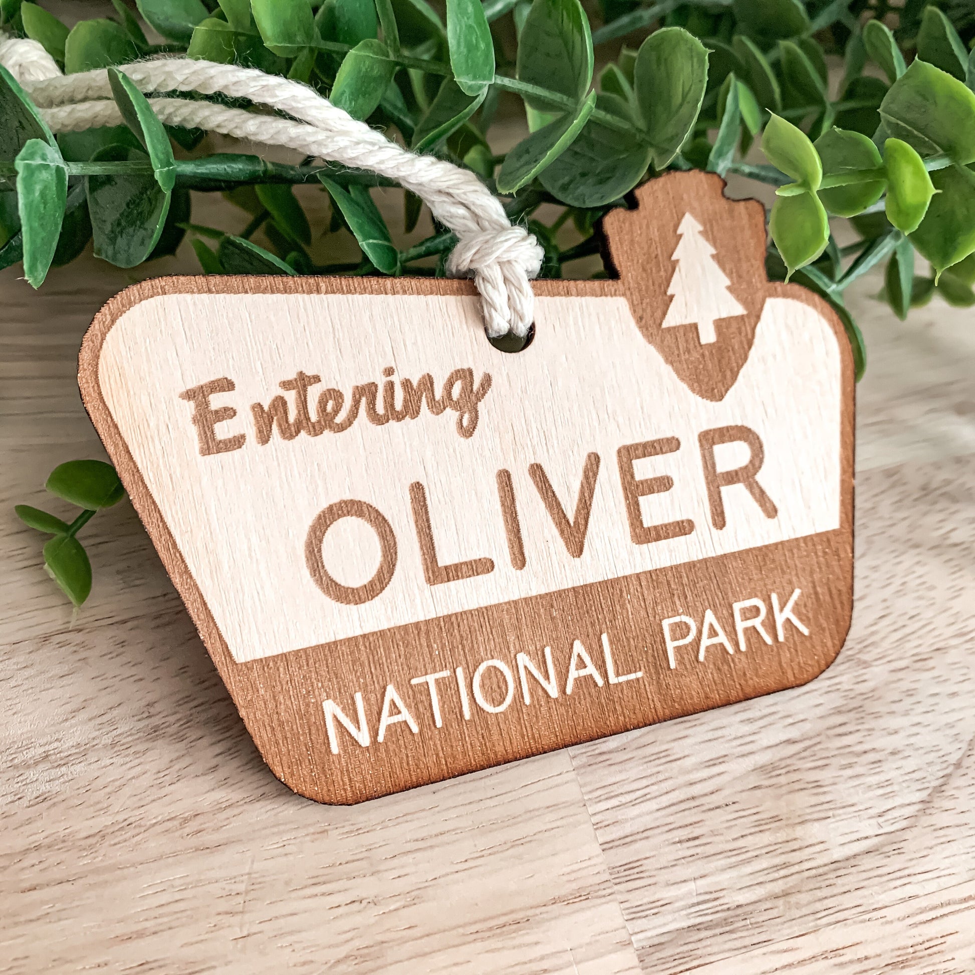 National Park Christmas Wooden Ornament | National Forest | Personalized Name | Valentine's Day Tags, Easter Tags, Backpack Tags, Bag Tags