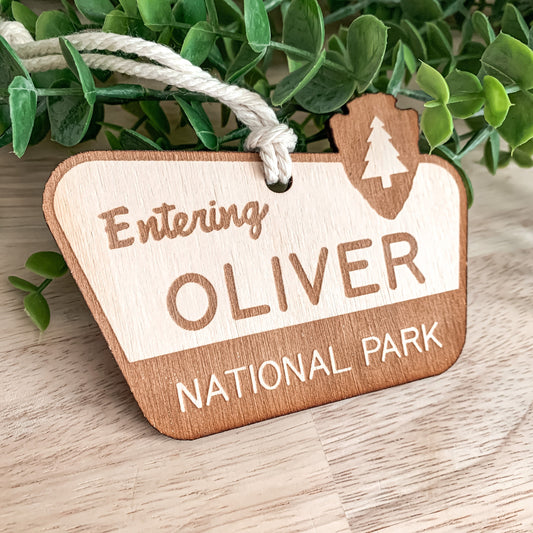 National Park Christmas Wooden Ornament | National Forest | Personalized Name | Valentine's Day Tags, Easter Tags, Backpack Tags, Bag Tags