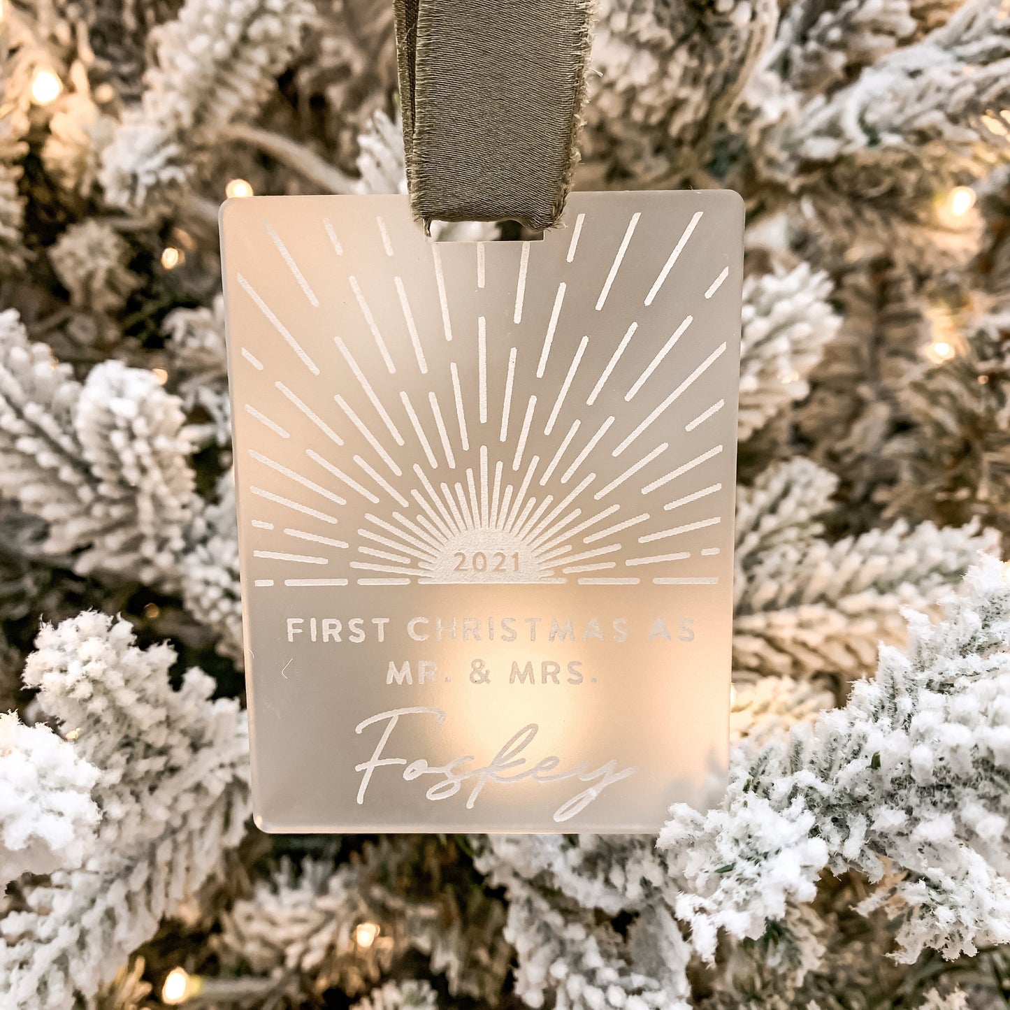 First Christmas as Mr. & Mrs. Christmas Ornament | Sun Beam | 2021