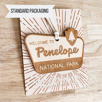 National Park Christmas Wooden Ornament | National Forest | Personalized Name | Valentine's Day Tags, Easter Tags, Backpack Tags, Bag Tags