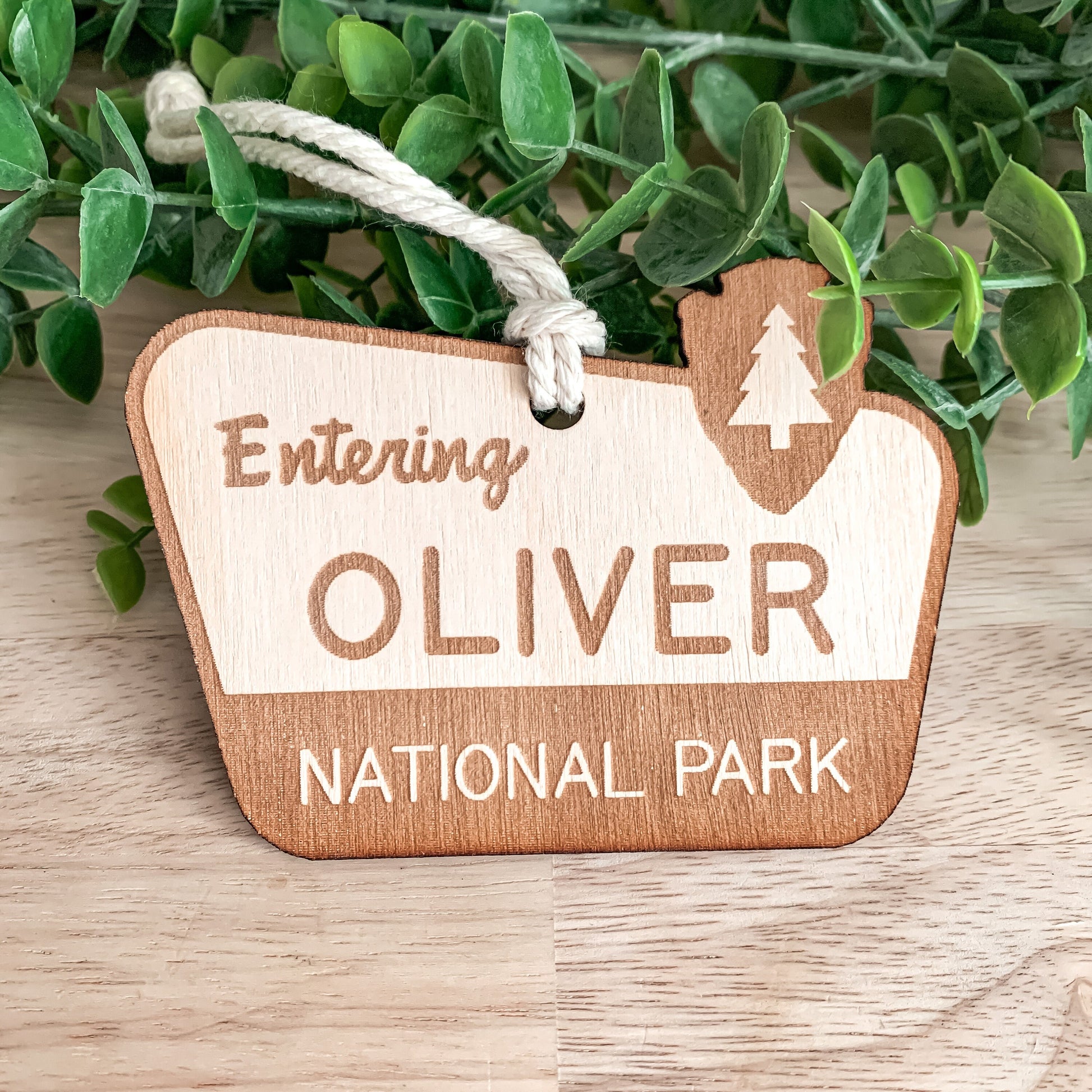 National Park Christmas Wooden Ornament | National Forest | Personalized Name | Valentine's Day Tags, Easter Tags, Backpack Tags, Bag Tags