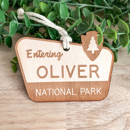 National Park Christmas Wooden Ornament | National Forest | Personalized Name | Valentine's Day Tags, Easter Tags, Backpack Tags, Bag Tags