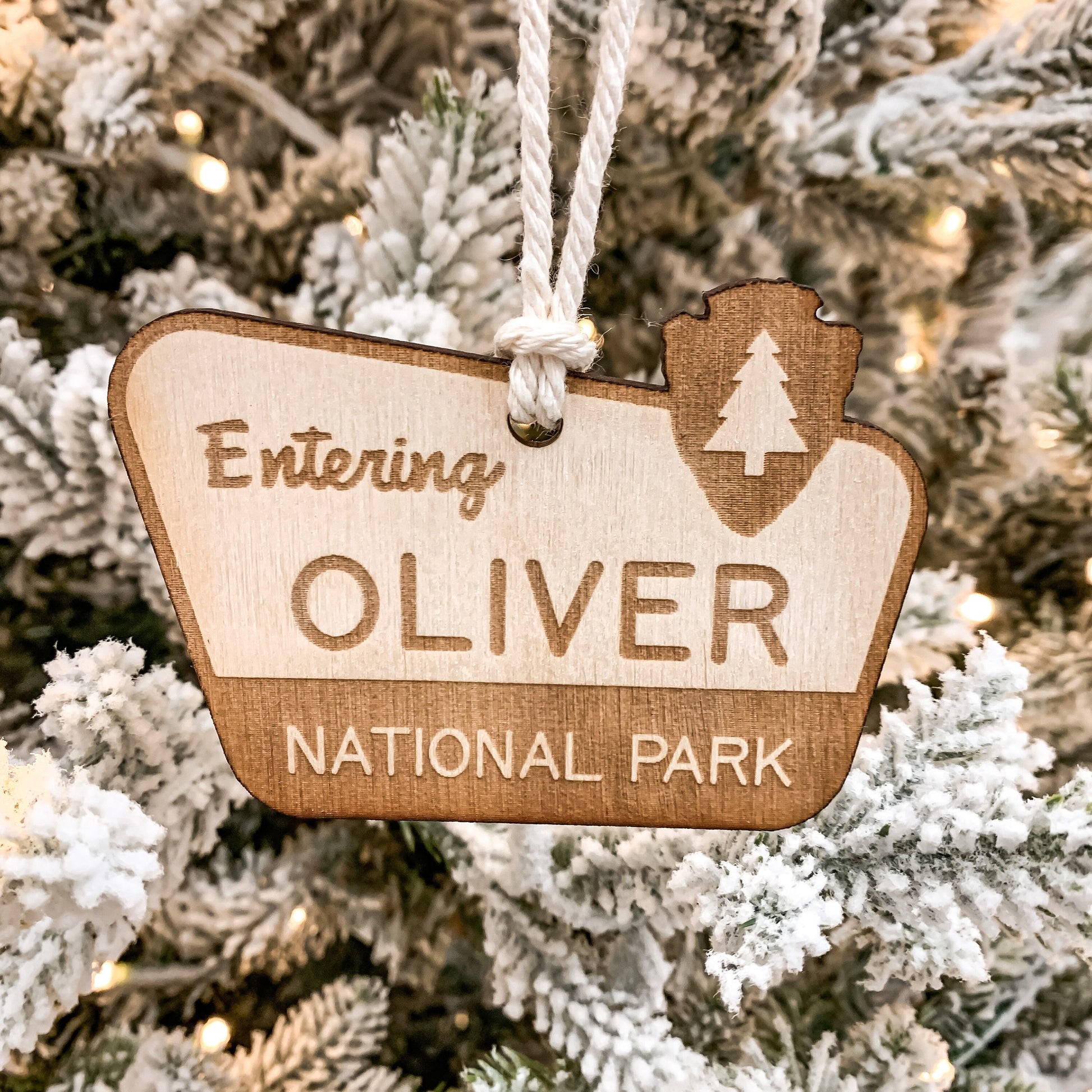 National Park Christmas Wooden Ornament | National Forest | Personalized Name | Valentine's Day Tags, Easter Tags, Backpack Tags, Bag Tags
