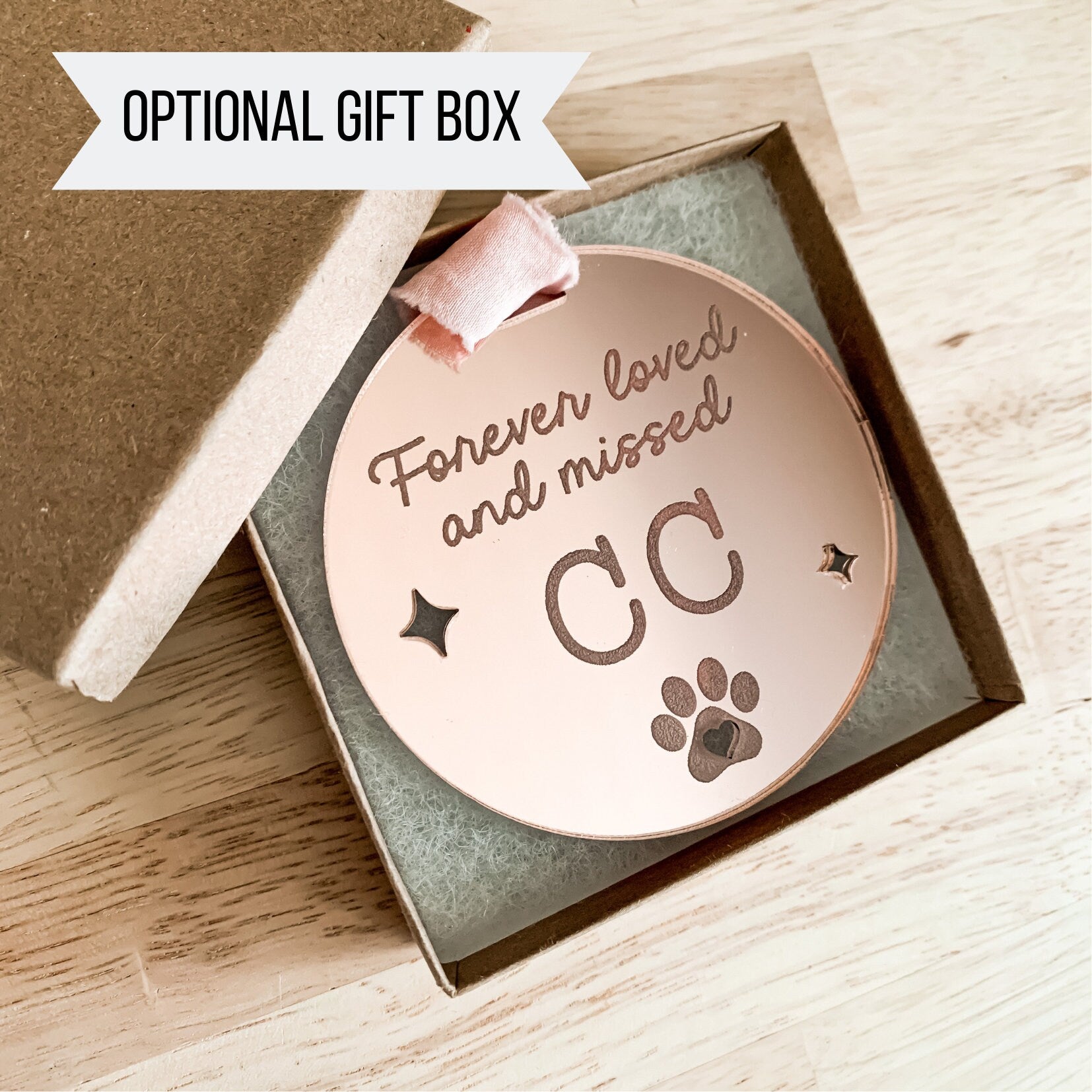 Forever Loved and Missed Personalized Pet Christmas Ornament