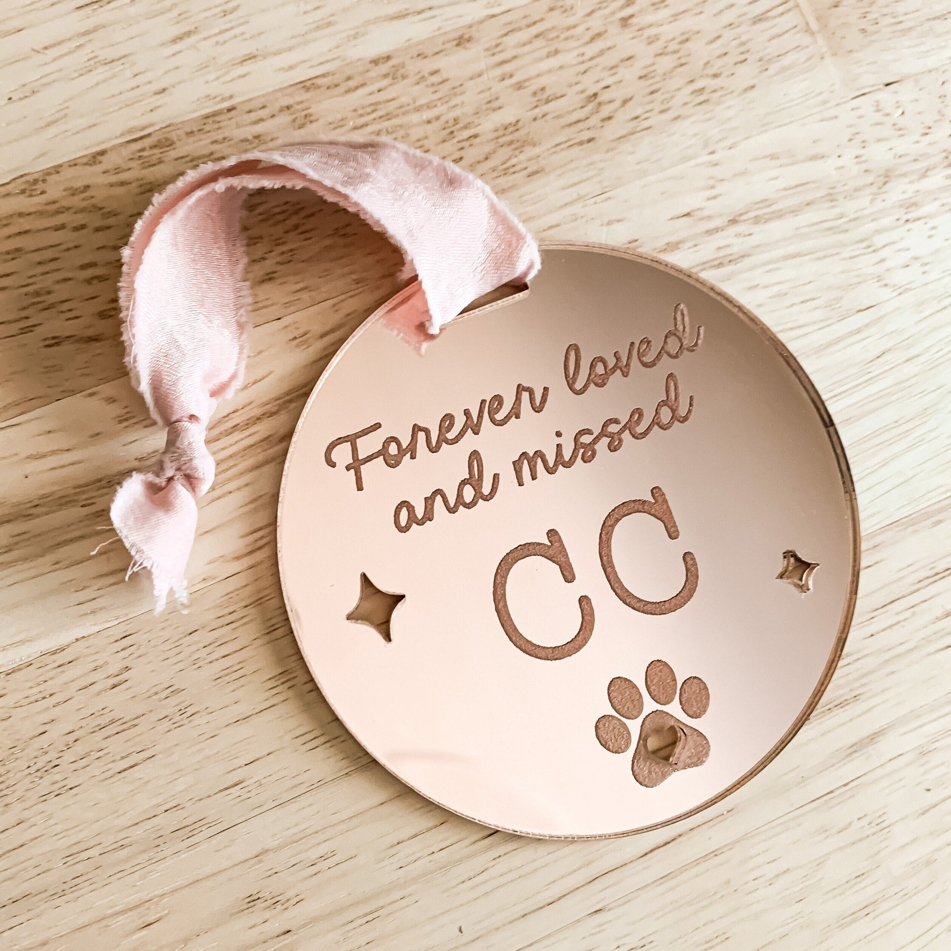 Forever Loved and Missed Personalized Pet Christmas Ornament