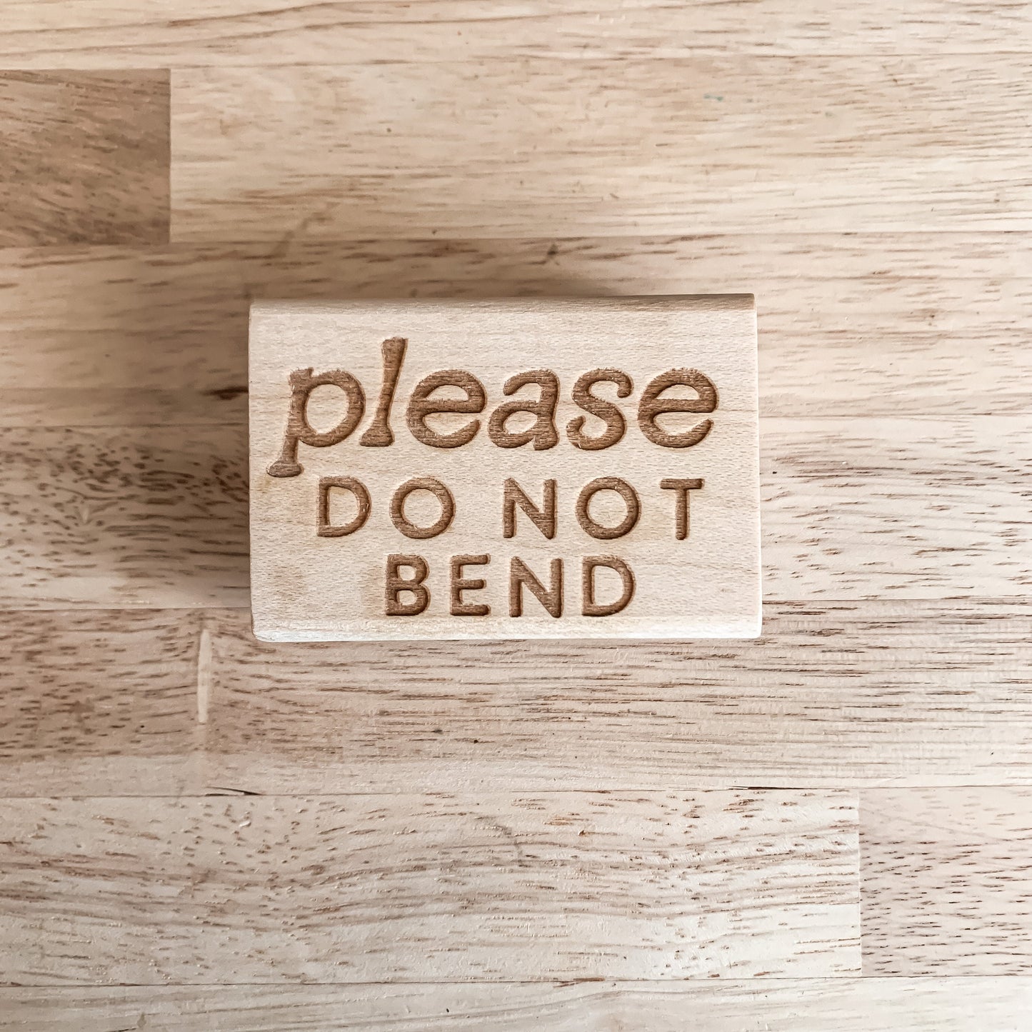 Please Do Not Bend Rubber Stamp / Packaging Stamp / Small Business Branding Stamp / Eco Friendly Packaging